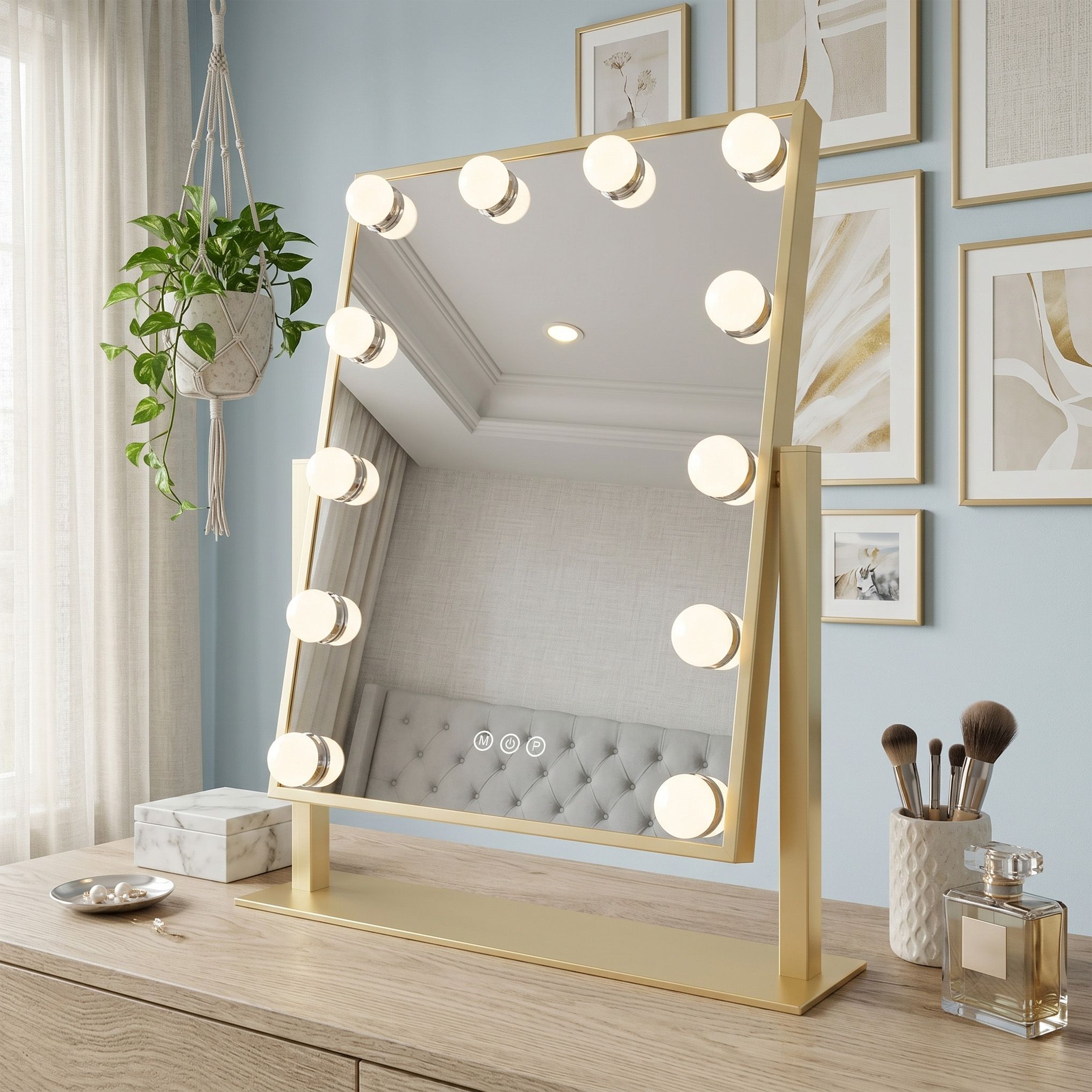 Rea Kosmetické zrcadlo 30x40 cm s regulovatelným LED osvětlením HOM-01804 - Obrázek 2