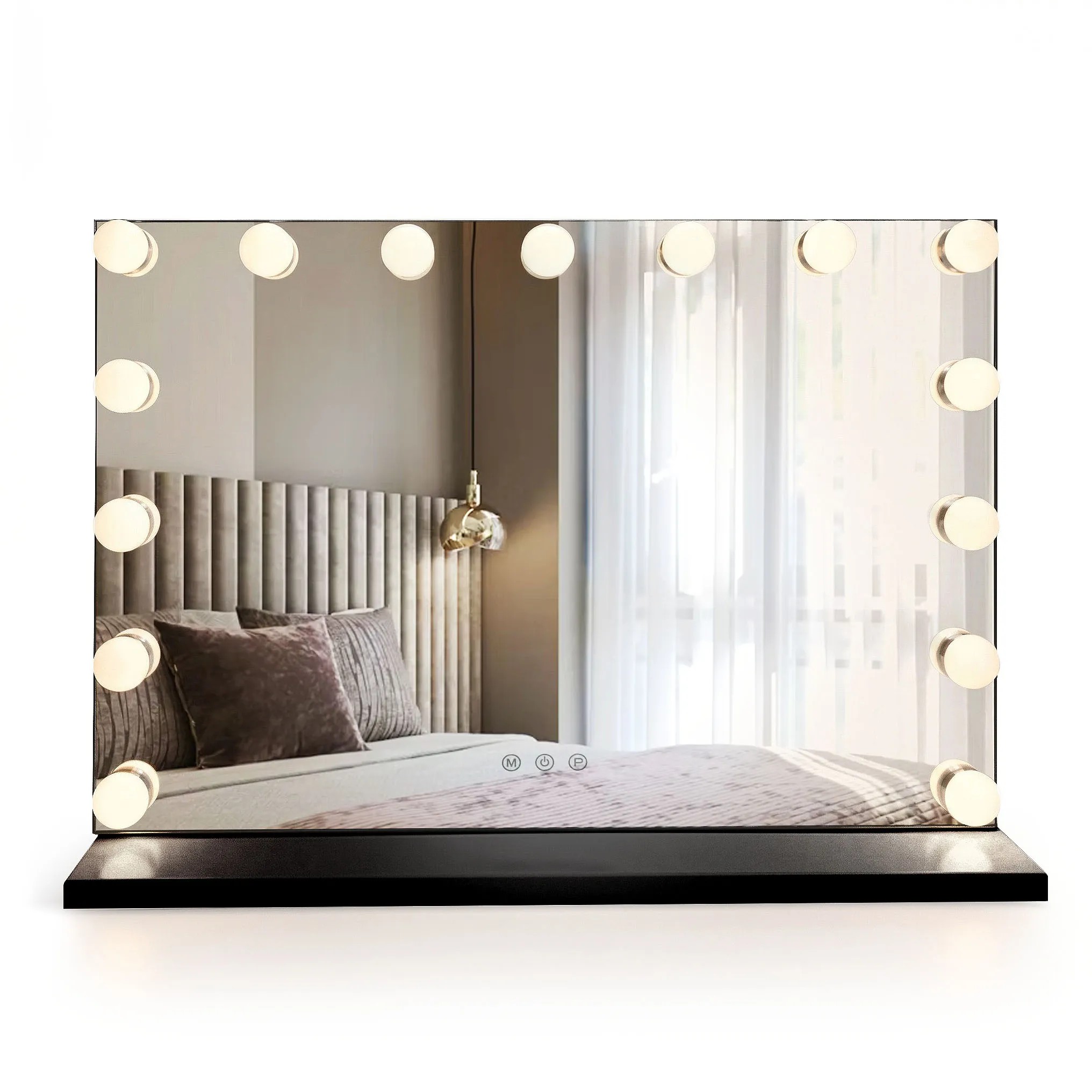 Rea Kosmetické zrcadlo 58x45 cm s regulovatelným LED osvětlením HOM-12011