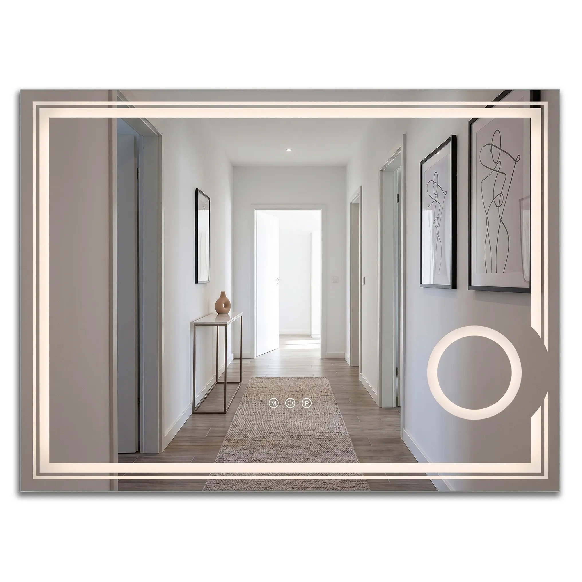 Rea Zrcadlo 80x60 cm s LED osvětlením HOM-01806 - Obrázek 2
