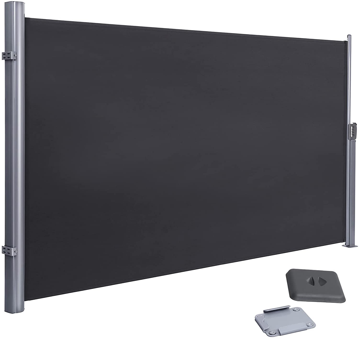 SONGMICS Boční markýza zatahovací tmavě šedá 180 x 400 cm - Obrázek 2