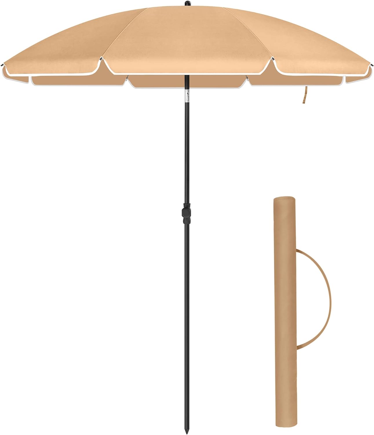 SONGMICS Plážový slunečník 160 cm béžový - Obrázek 2