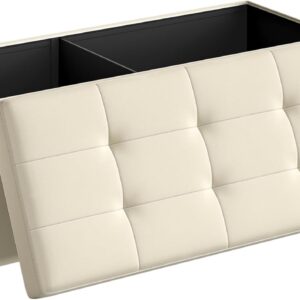 SONGMICS Taburet s úložným prostorem 110 x 38 x 38 cm béžová