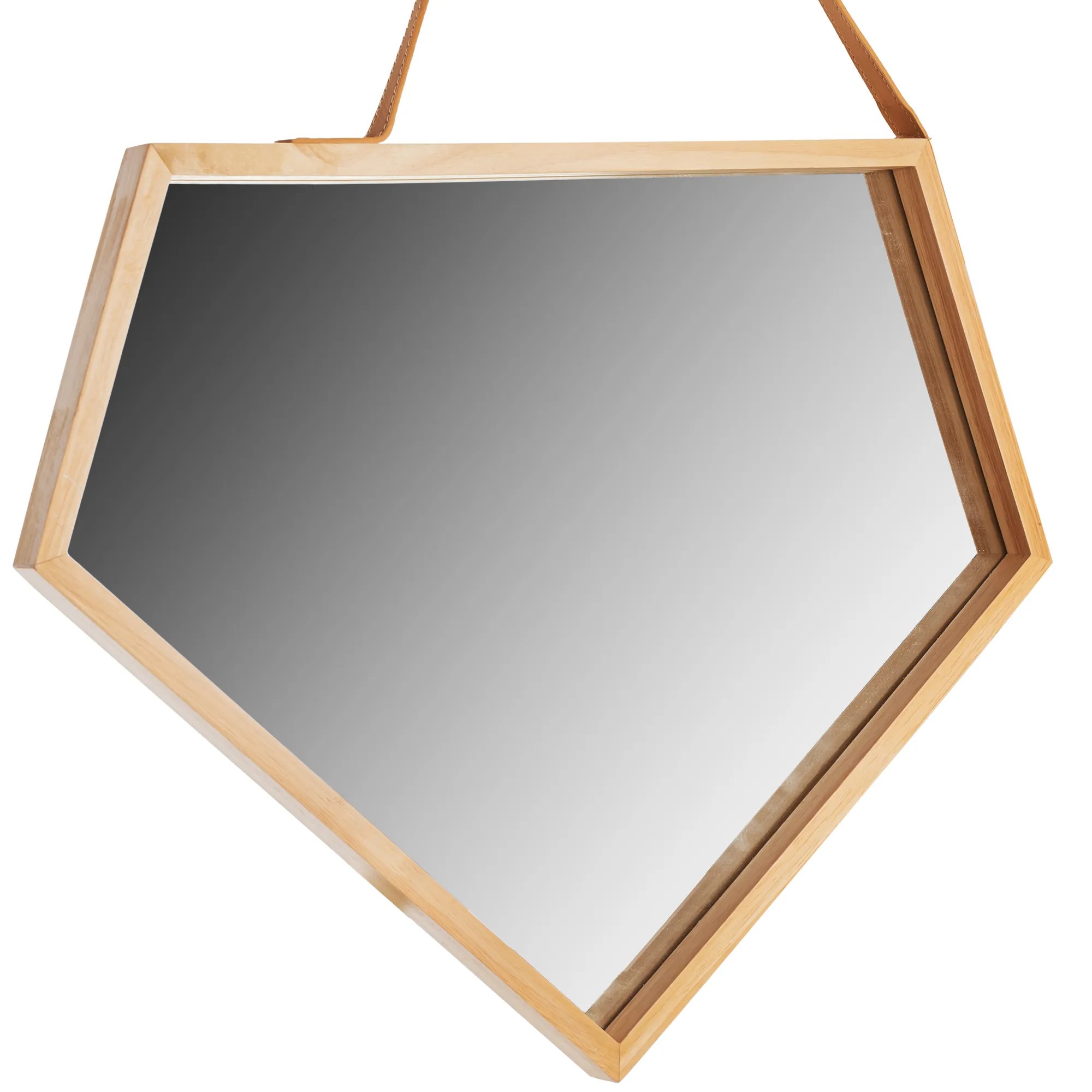 Tutumi Dřevěné asymetrické zrcadlo 49x55 cm HOM-08889 - Obrázek 2