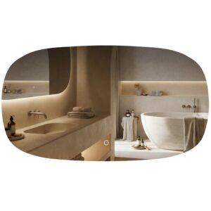 Tutumi Zrcadlo 100x60 cm s regulovatelným LED osvětlením HOM-01523