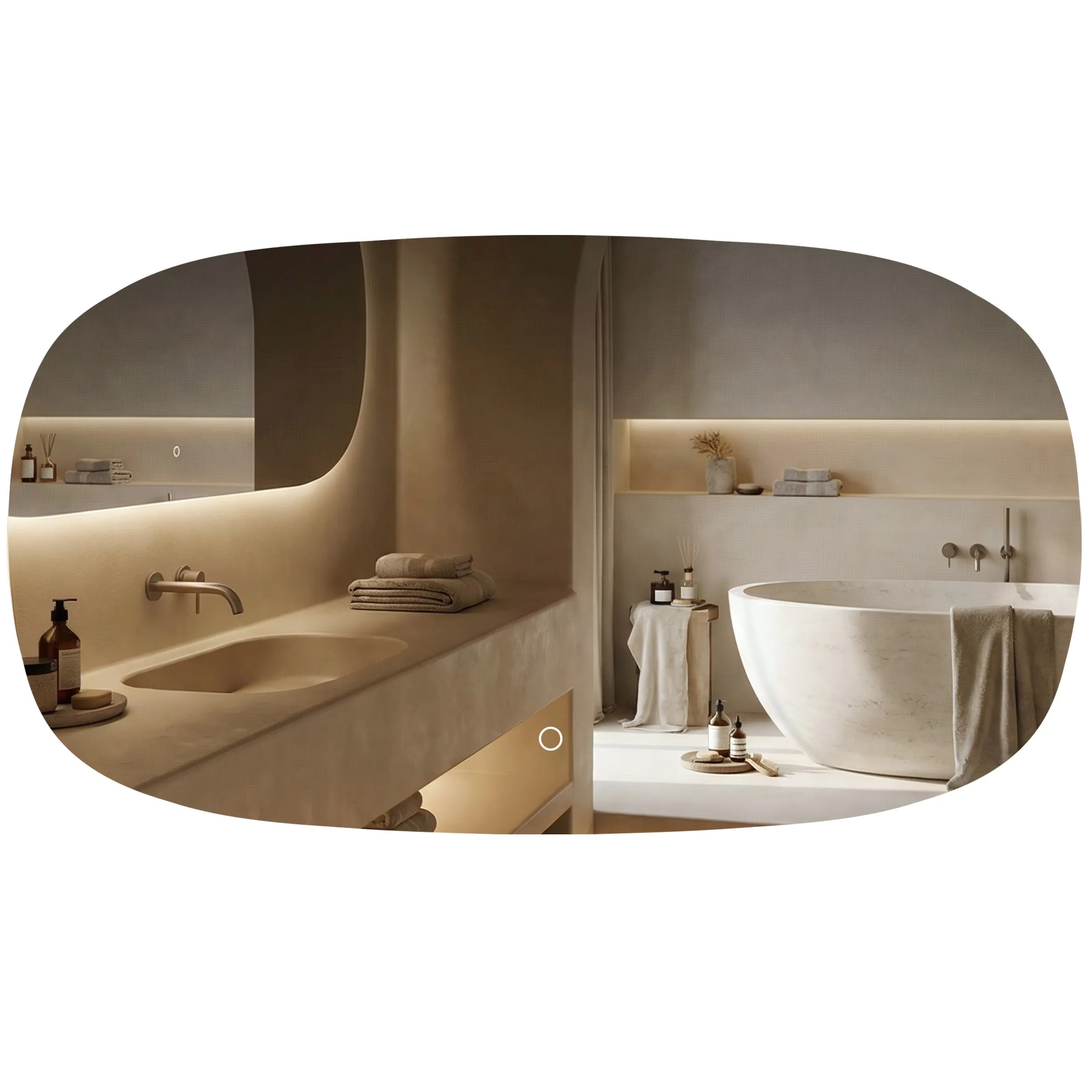 Tutumi Zrcadlo 100x60 cm s regulovatelným LED osvětlením HOM-01523