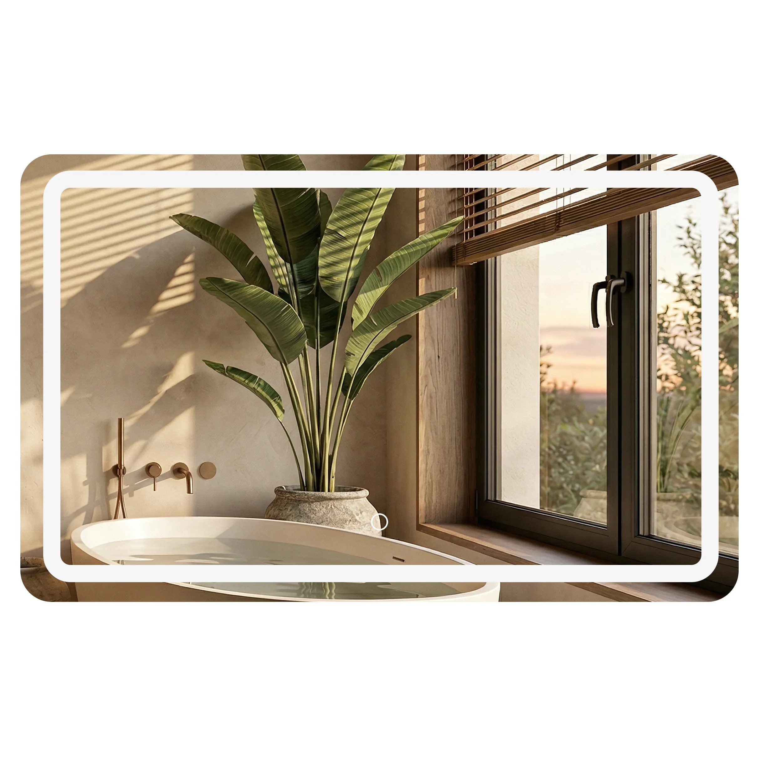 Tutumi Zrcadlo 100x60 cm s regulovatelným LED osvětlením HOM-01524
