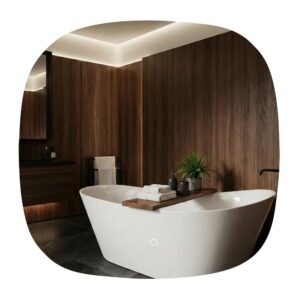 Tutumi Zrcadlo 70x70 cm s regulovatelným LED osvětlením HOM-01519