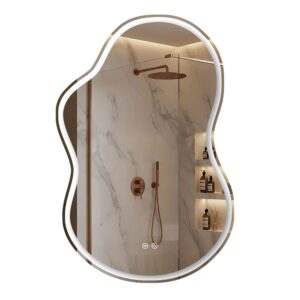 Tutumi Zrcadlo 80x55 cm s vyhříváním a regulovatelným LED osvětlením HOM-01516