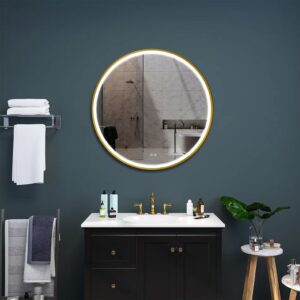 Tutumi Zrcadlo MMJ ⌀50 cm s vyhříváním a regulovatelným LED osvětlením HOM-02500