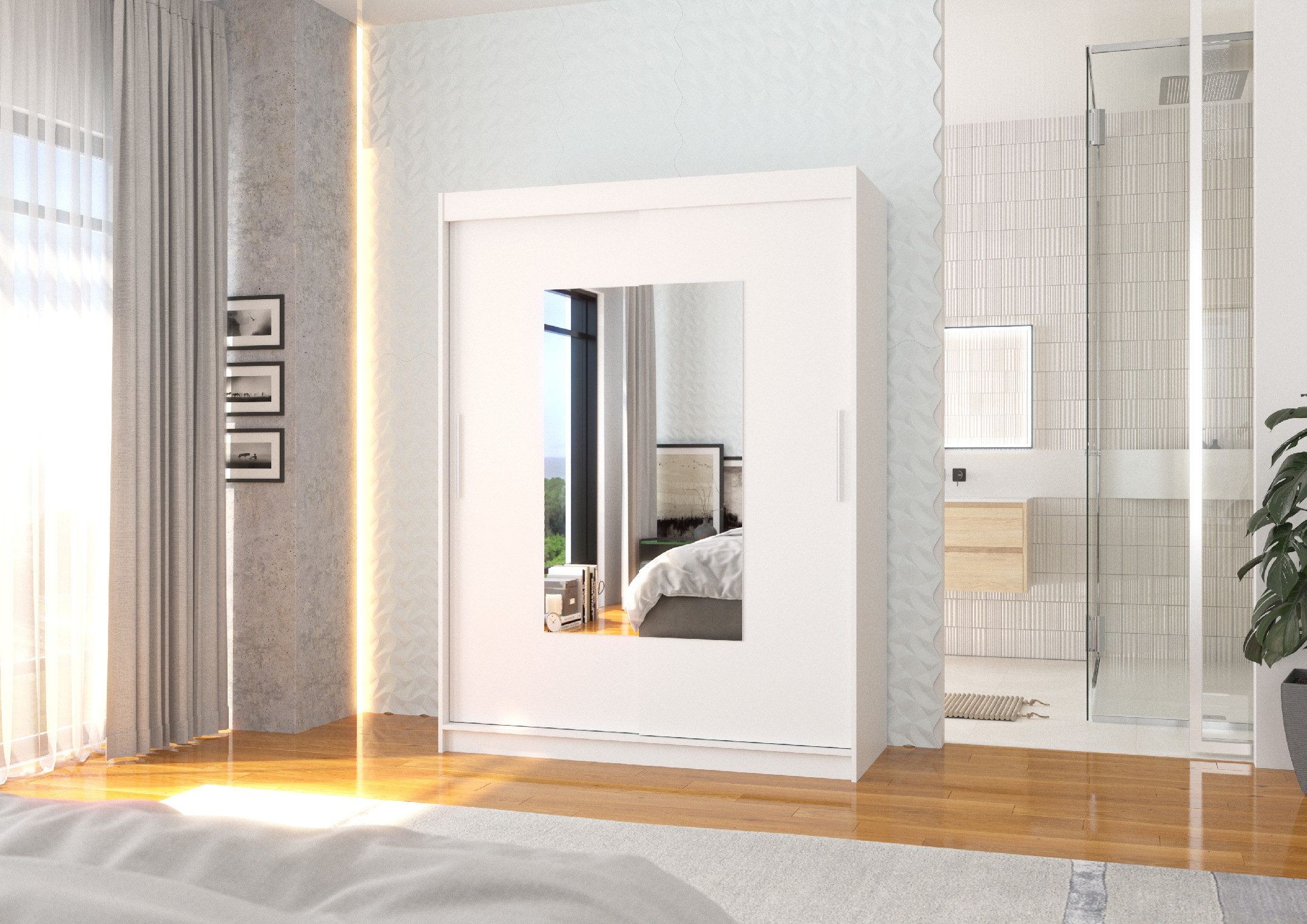 ADRK Šatní zrcadlová skříň posuvná Dorrigo W 150