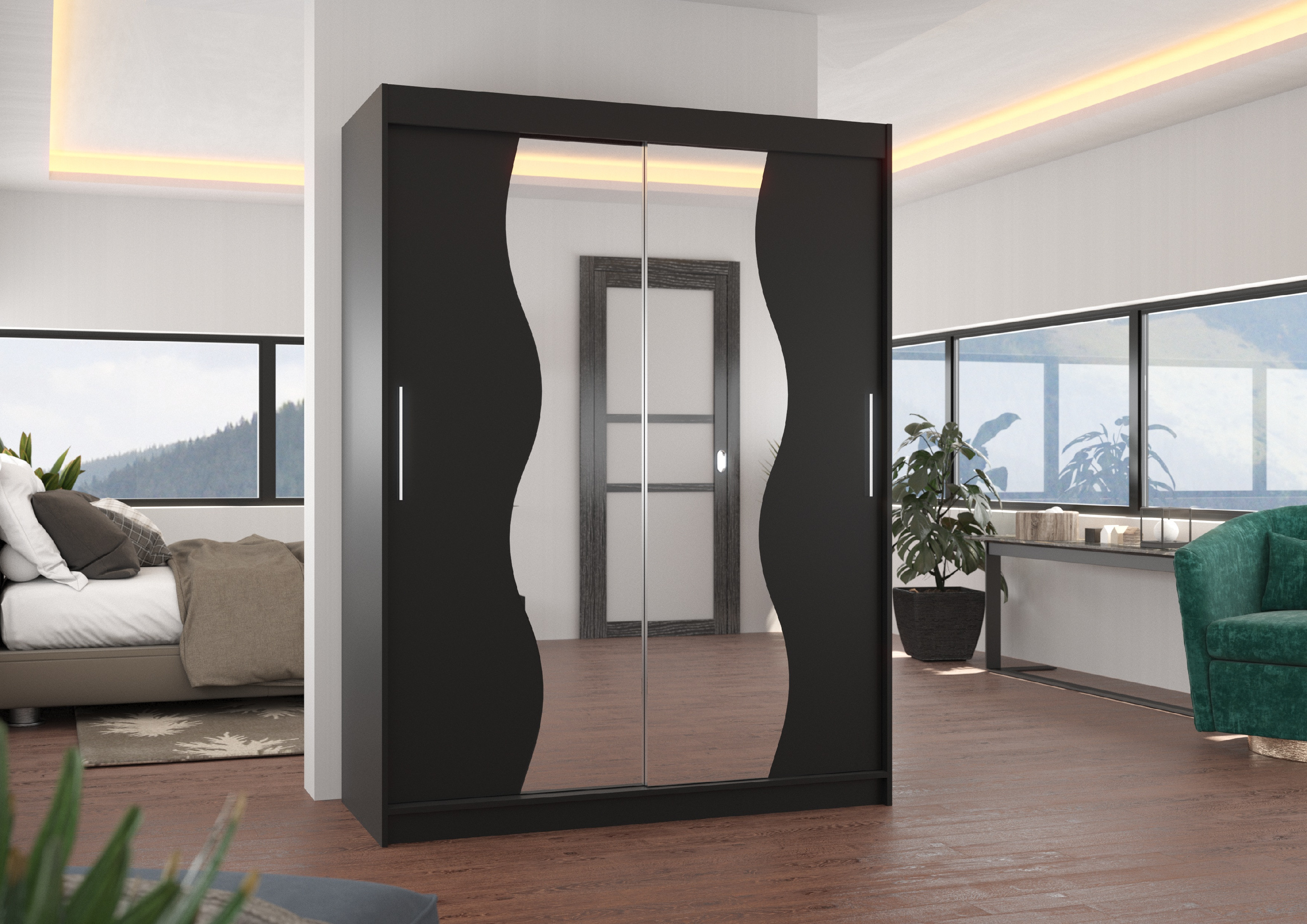 ADRK Šatní zrcadlová skříň posuvná RENZO B 150
