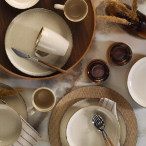 ASIR Porcelánová jídelní souprava (16 ks) béžová