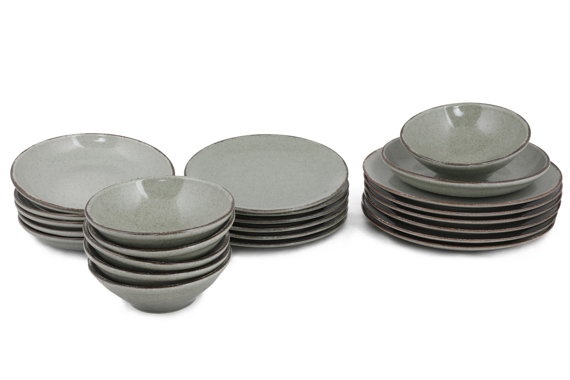 ASIR Porcelánová jídelní souprava 24 ks POPPY zelená - Obrázek 2
