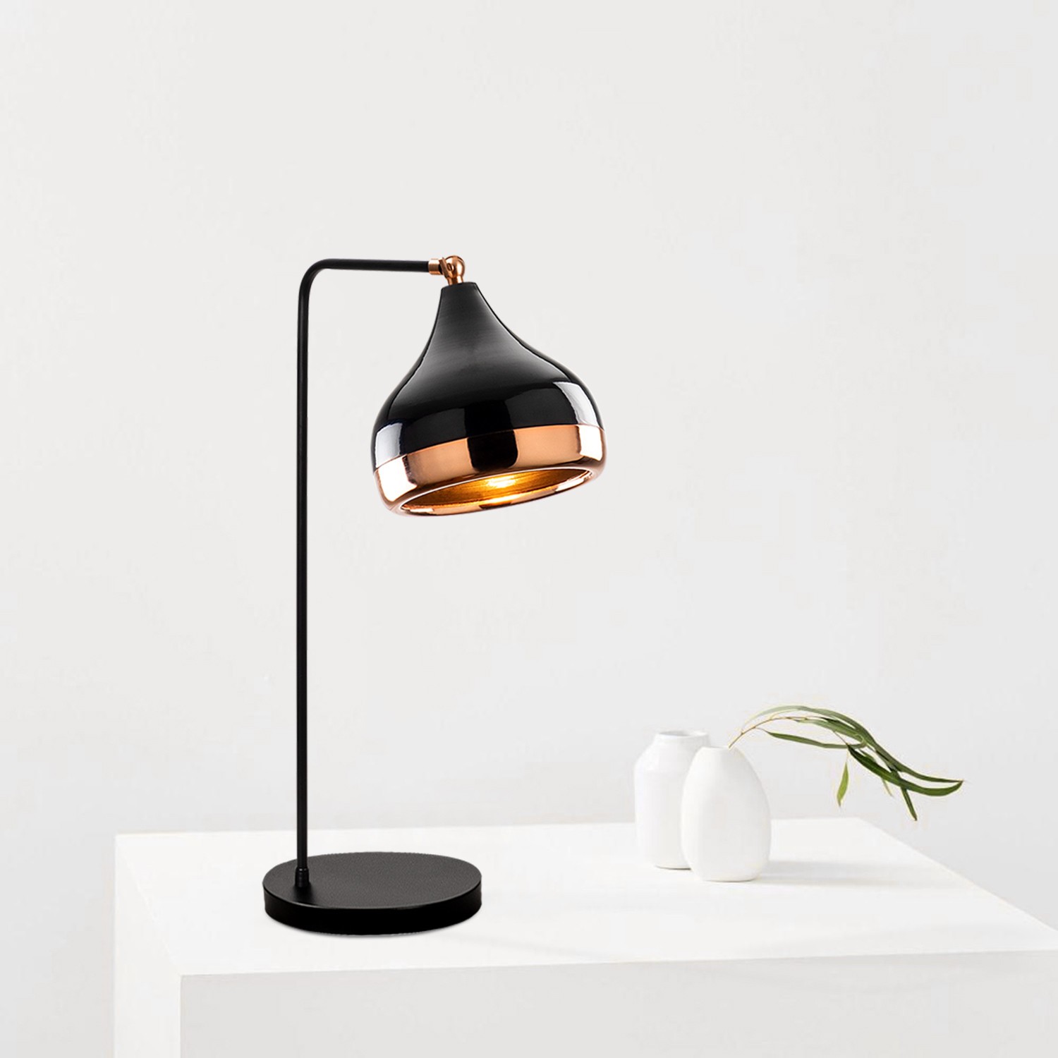 ASIR Stolní lampa YILDO - 6896 černá měď - Doprodej