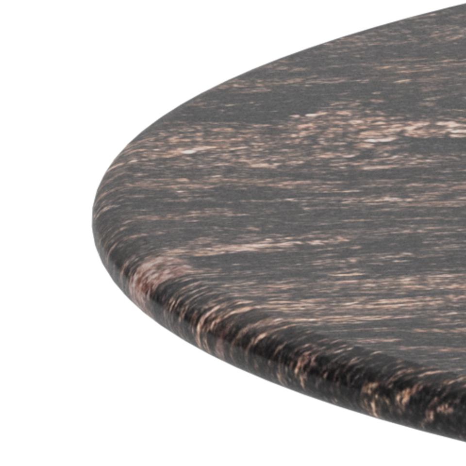 Actona Konferenční stolek Ferrol 80 cm hnědý mat/mramor cocoa lesk - Obrázek 2
