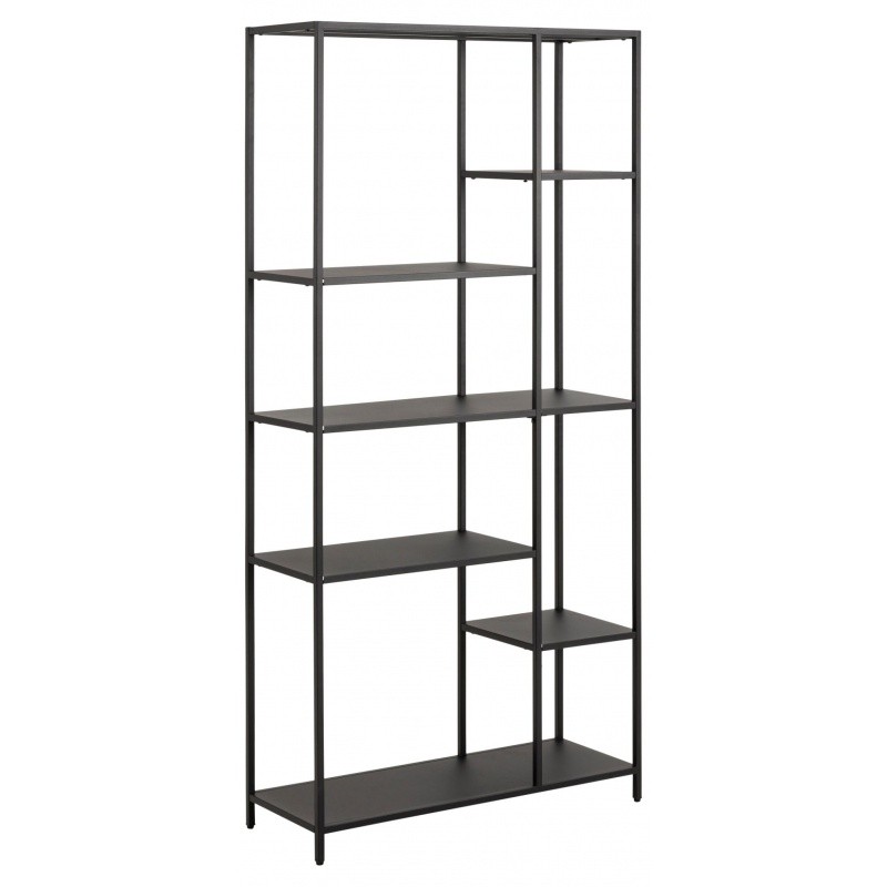 Actona Regál Newcastle 165 cm černý