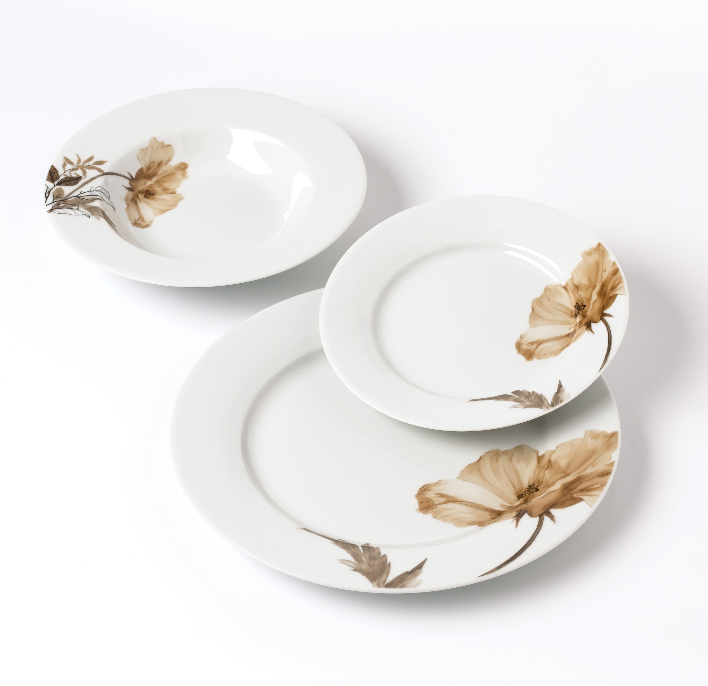 Affekdesign Porcelánová jídelní sada LEA Beige II 18 ks bílá/béžová - Obrázek 2