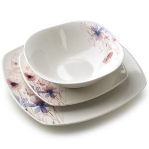 Affekdesign Porcelánová jídelní sada LEA Delicate 18 ks bílá/růžová