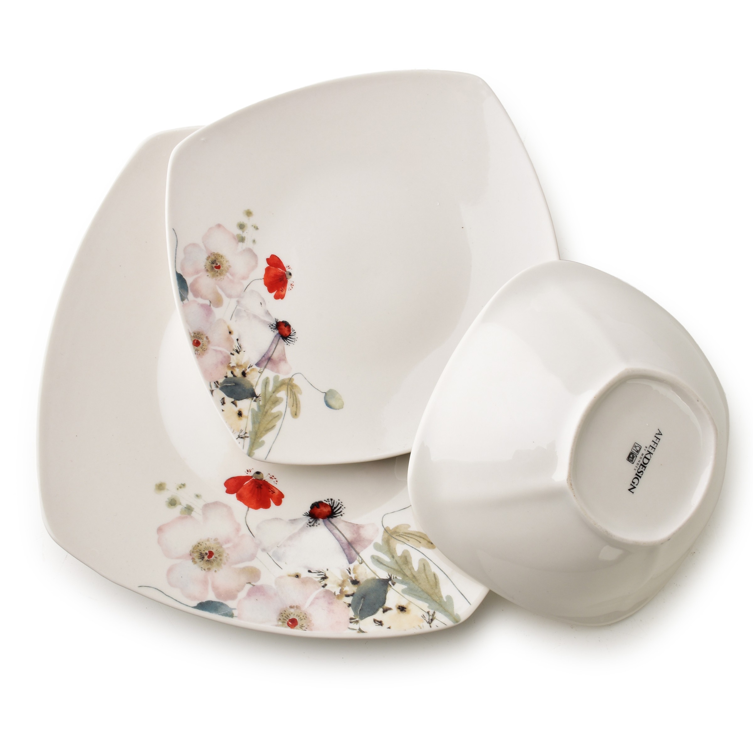 Affekdesign Porcelánová jídelní sada LEA Light 18 ks bílá/barevná - Obrázek 2