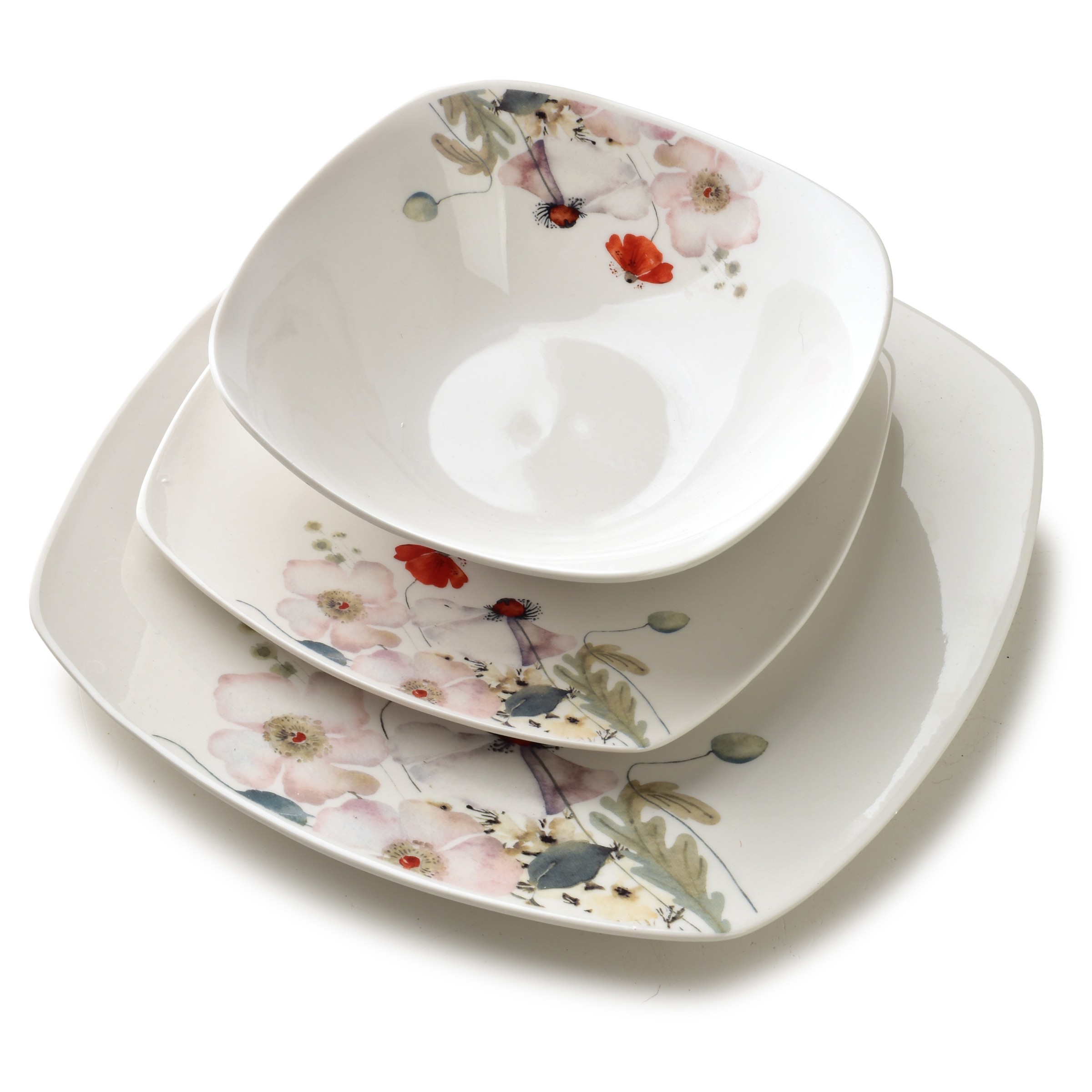 Affekdesign Porcelánová jídelní sada LEA Light 18 ks bílá/barevná