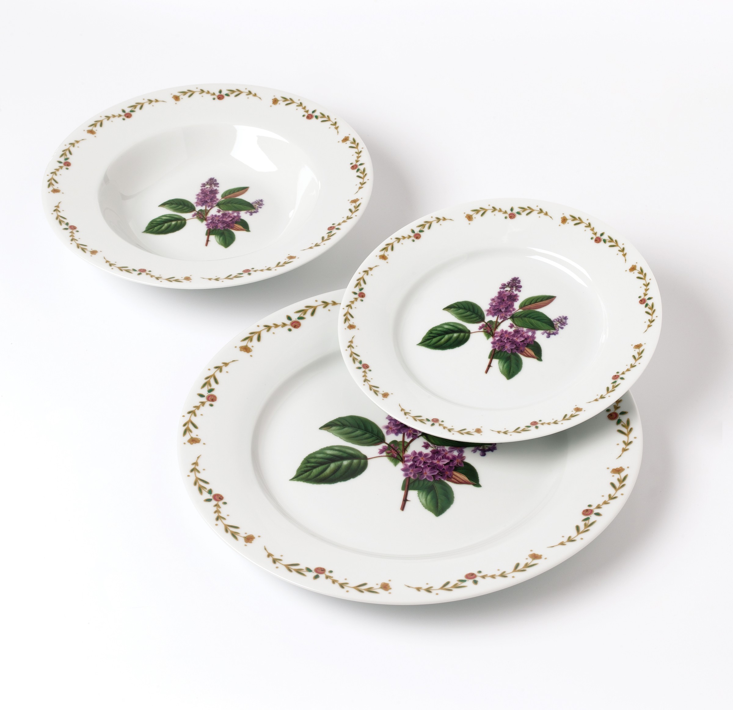 Affekdesign Porcelánová jídelní sada LEA Lilac 18 ks bílá/fialová - Obrázek 2