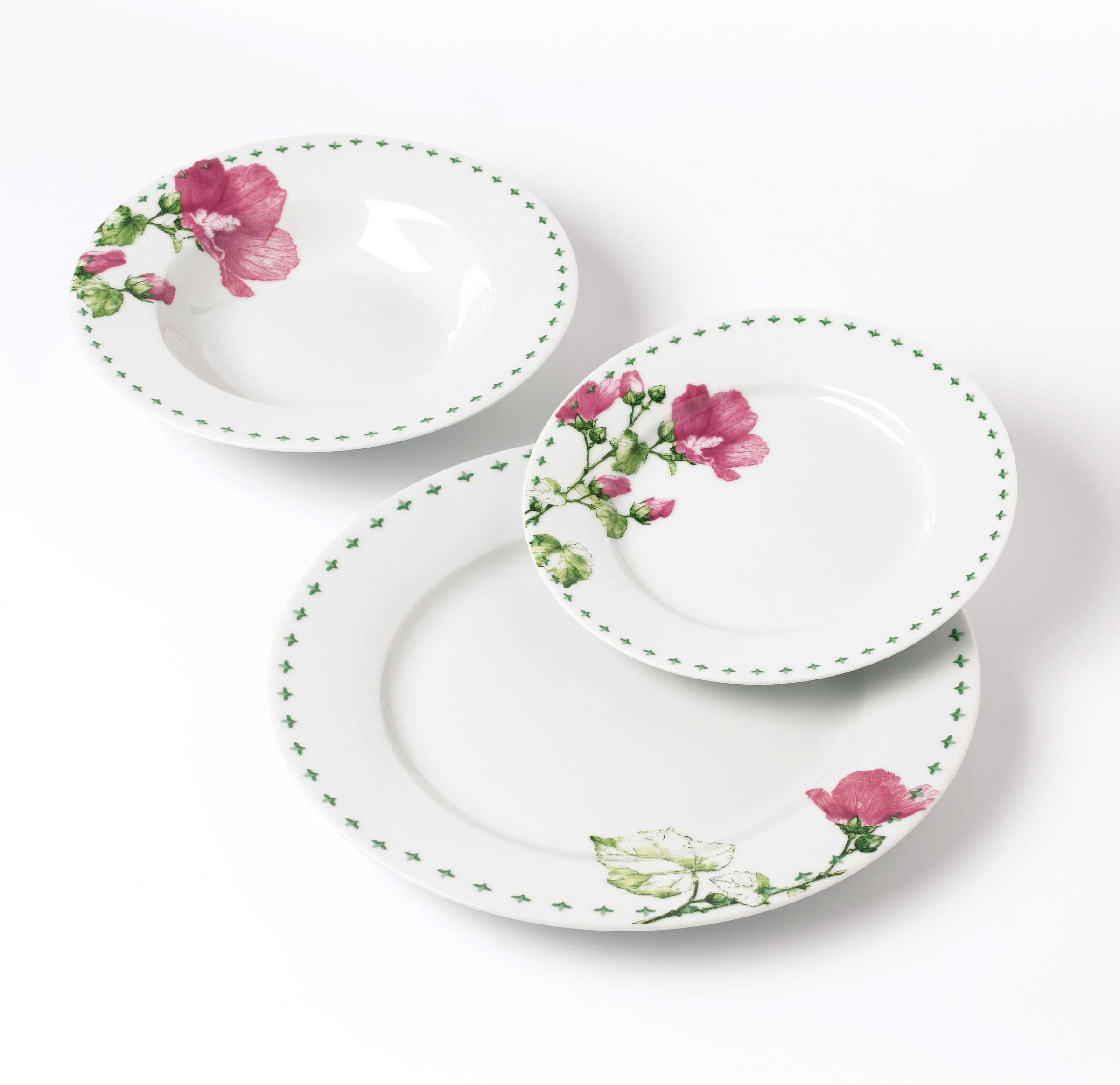 Affekdesign Porcelánová jídelní sada LEA Mallow 18 ks bílá/růžová - Obrázek 2