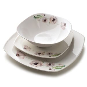 Affekdesign Porcelánová jídelní sada LEA Pink 18 ks bílá/růžová