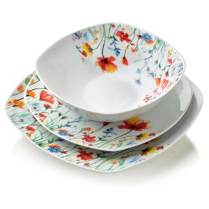 Affekdesign Porcelánová jídelní sada LEA Smooth 18 ks bílá/barevná