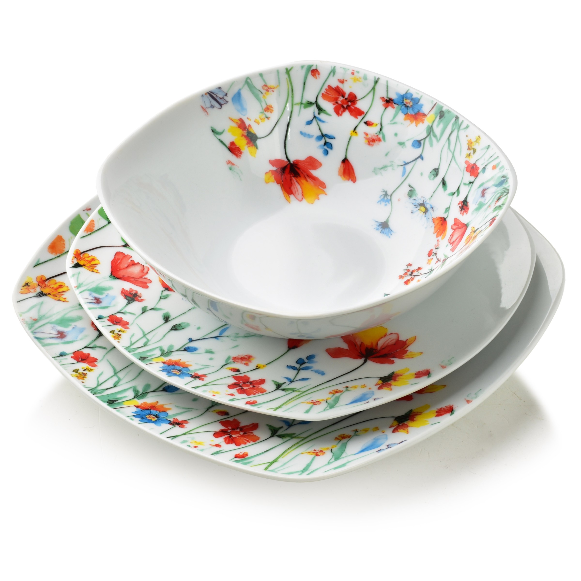 Affekdesign Porcelánová jídelní sada LEA Smooth 18 ks bílá/barevná