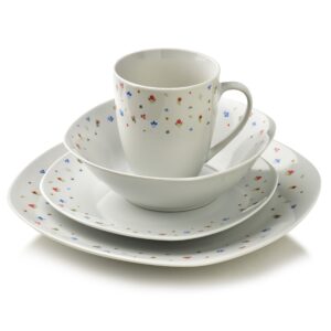 Affekdesign Porcelánová jídelní sada s hrníčkem LEA Mini 16 ks bílá/barevná