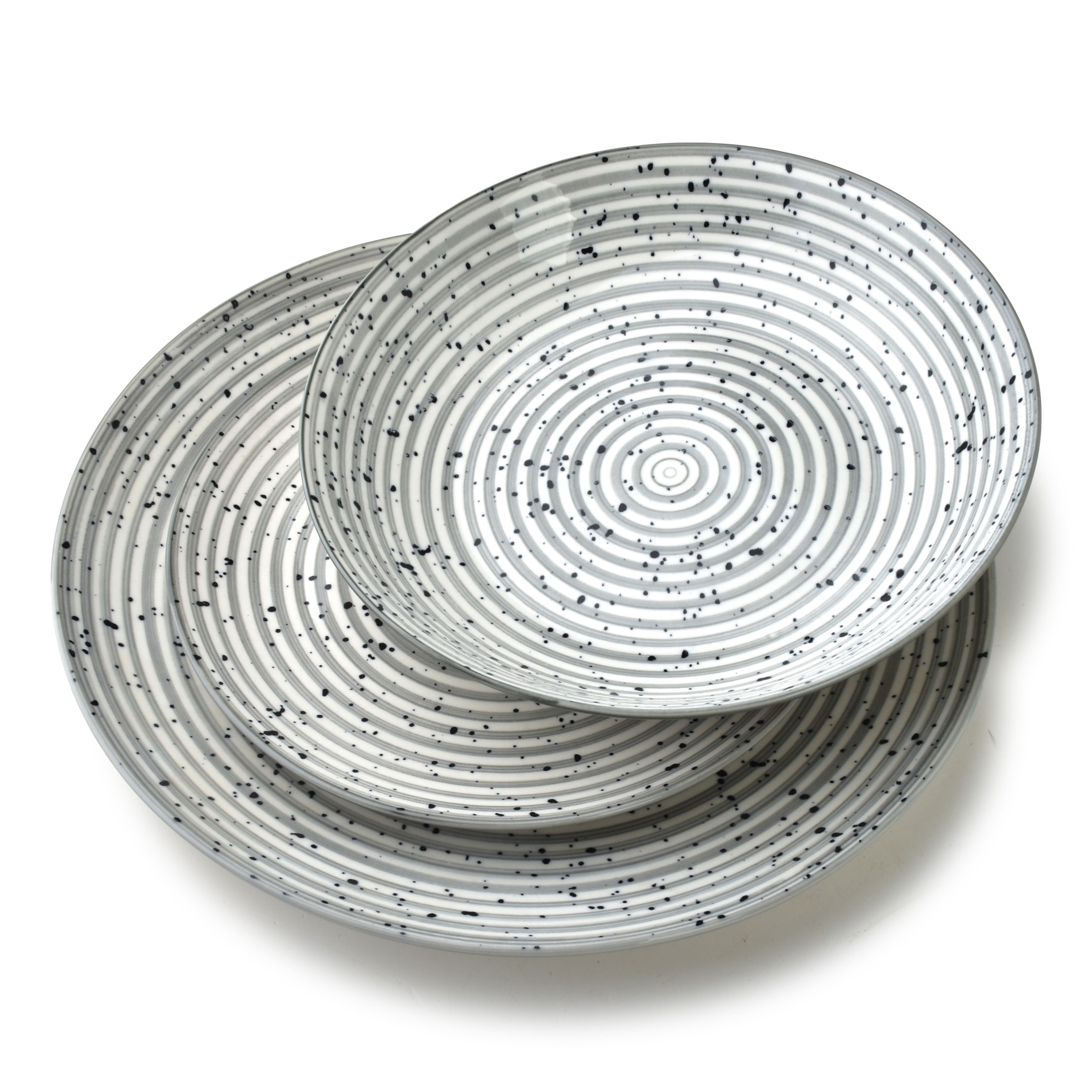 Affekdesign Porcelánová sada 18 ks STRIPES GREY šedá - Obrázek 2