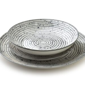 Affekdesign Porcelánová sada 18 ks STRIPES GREY šedá