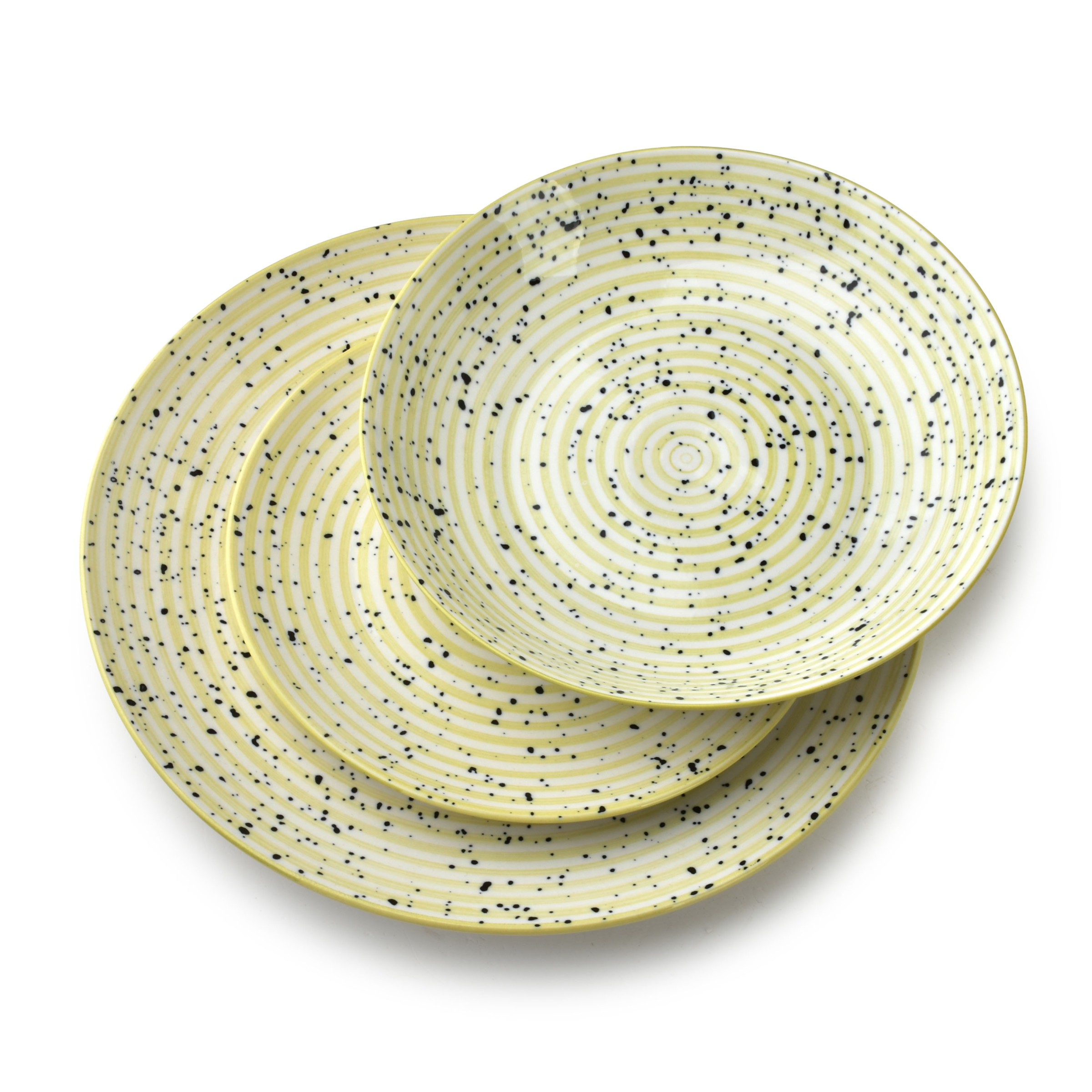 Affekdesign Porcelánová sada 18 ks talířů STRIPES BEIGE béžová - Obrázek 2