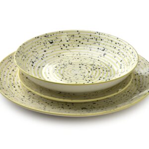 Affekdesign Porcelánová sada 18 ks talířů STRIPES BEIGE béžová