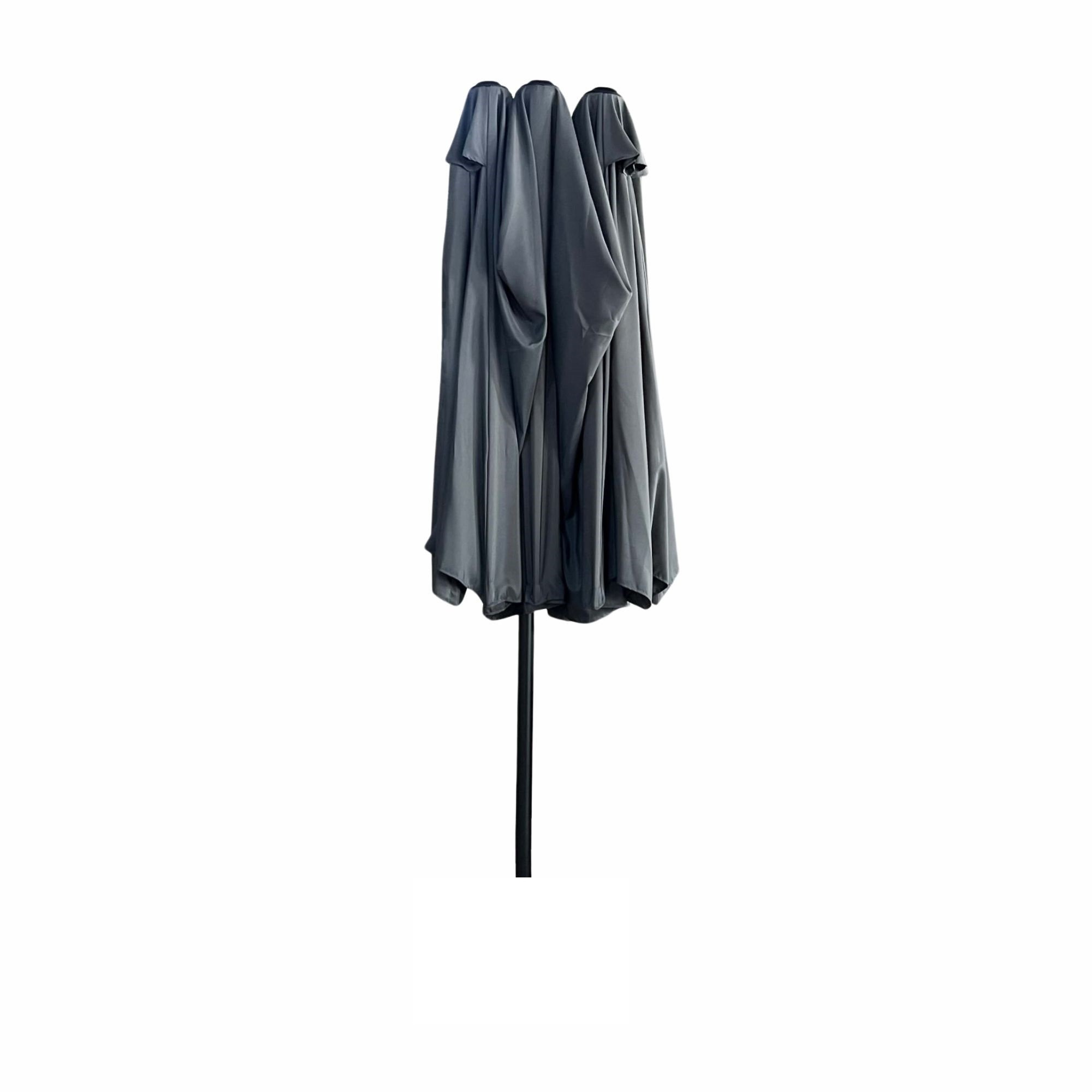 Ak furniture Dvojitý zahradní slunečník TILIA 460x270 cm tmavě šedý - Obrázek 2
