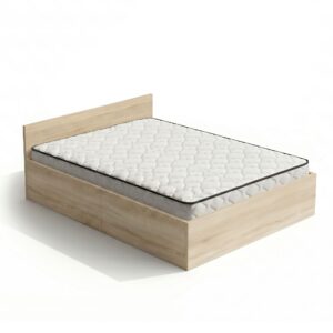 Ak furniture Dvoulůžková postel Trento 140x200 se zvedacím roštem a matrací dub Sonoma