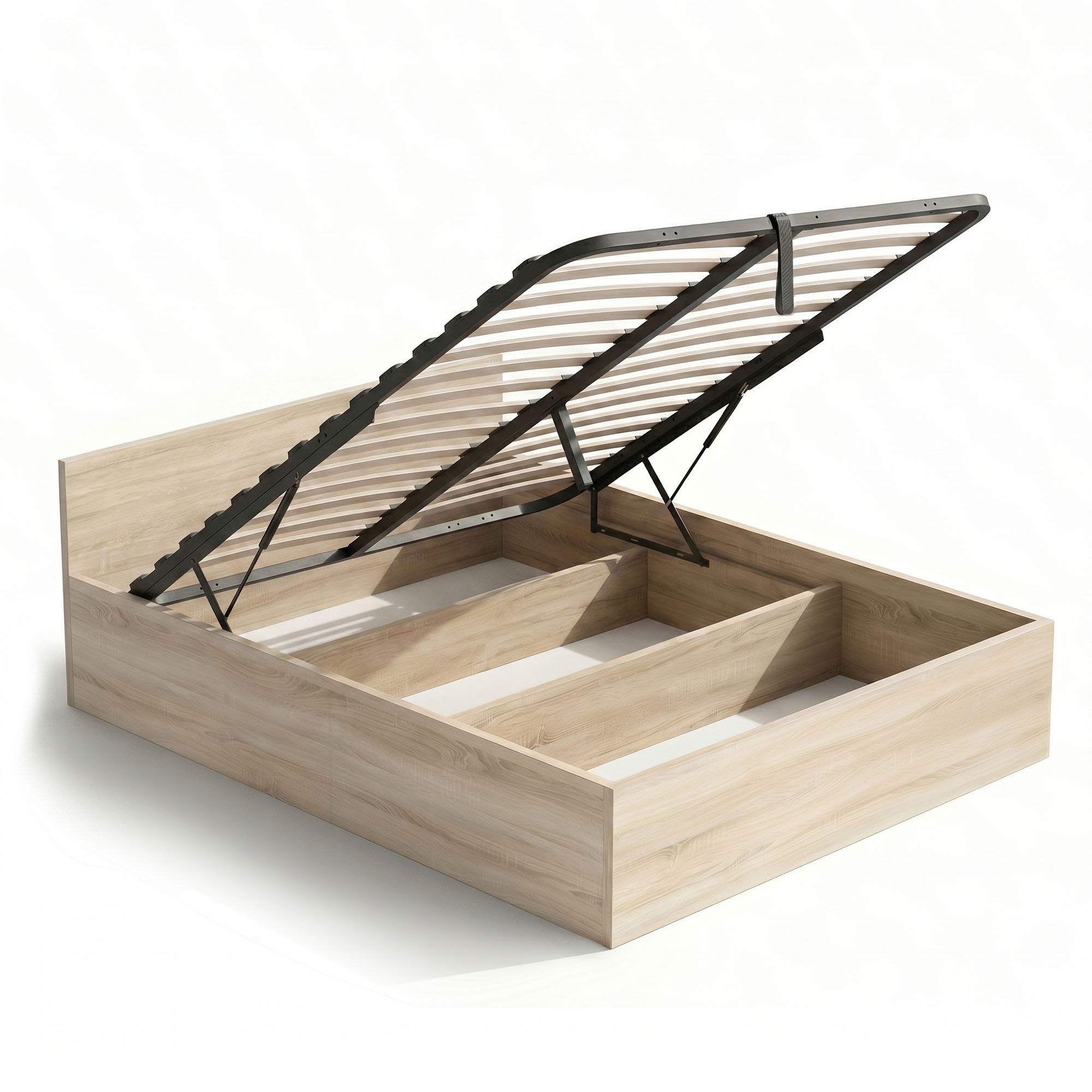 Ak furniture Dvoulůžková postel Trento 140x200 se zvedacím roštem dub Sonoma - Obrázek 2