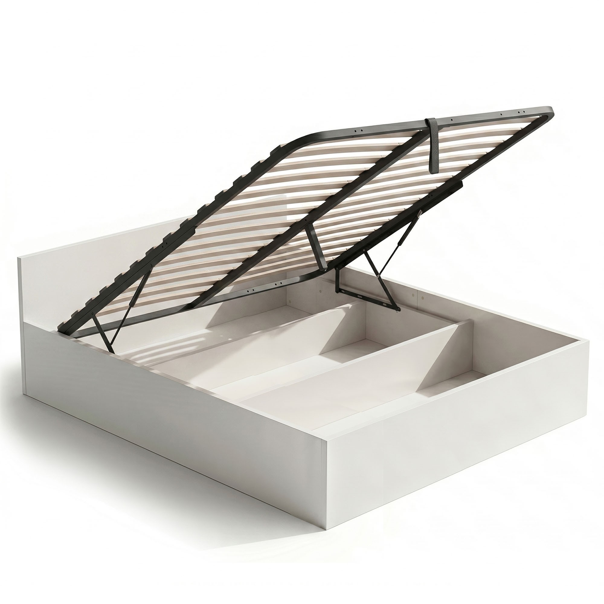 Ak furniture Dvoulůžková postel Trento 160x200 se zvedacím roštem bílá - Obrázek 2