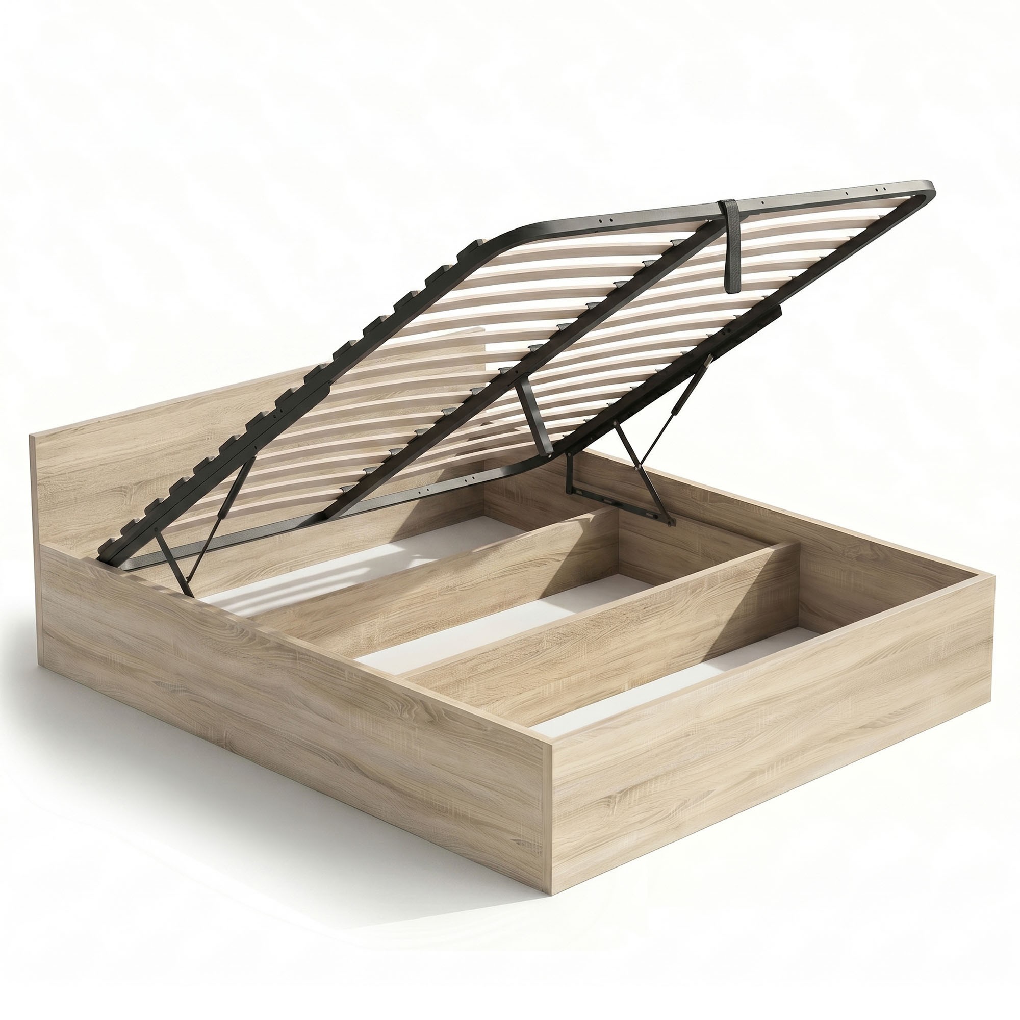 Ak furniture Dvoulůžková postel Trento 160x200 se zvedacím roštem dub Sonoma - Obrázek 2