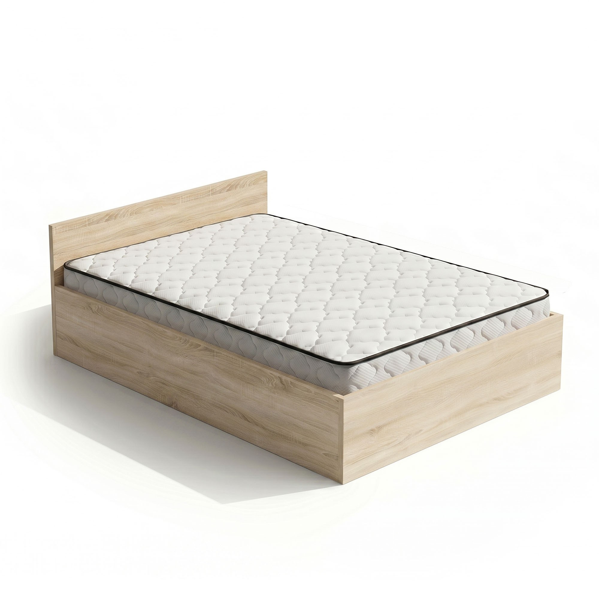 Ak furniture Jednolůžková postel Trento 120x200 se zvedacím roštem a matrací dub Sonoma