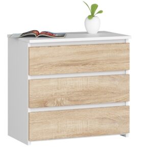 Ak furniture Komoda CL3 60 cm bílá/dub sonoma