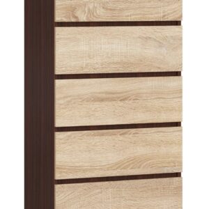 Ak furniture Komoda Kuba 60 cm - 5 šuplíků wenge/sonoma