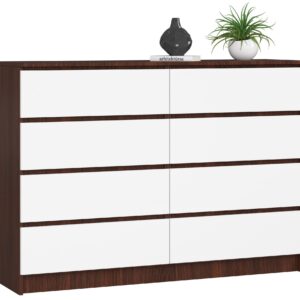 Ak furniture Komoda Rollo X 140 cm wenge/bílá