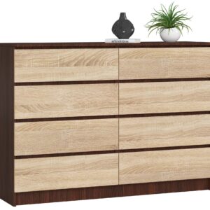 Ak furniture Komoda Rollo X 140 cm wenge/dub sonoma