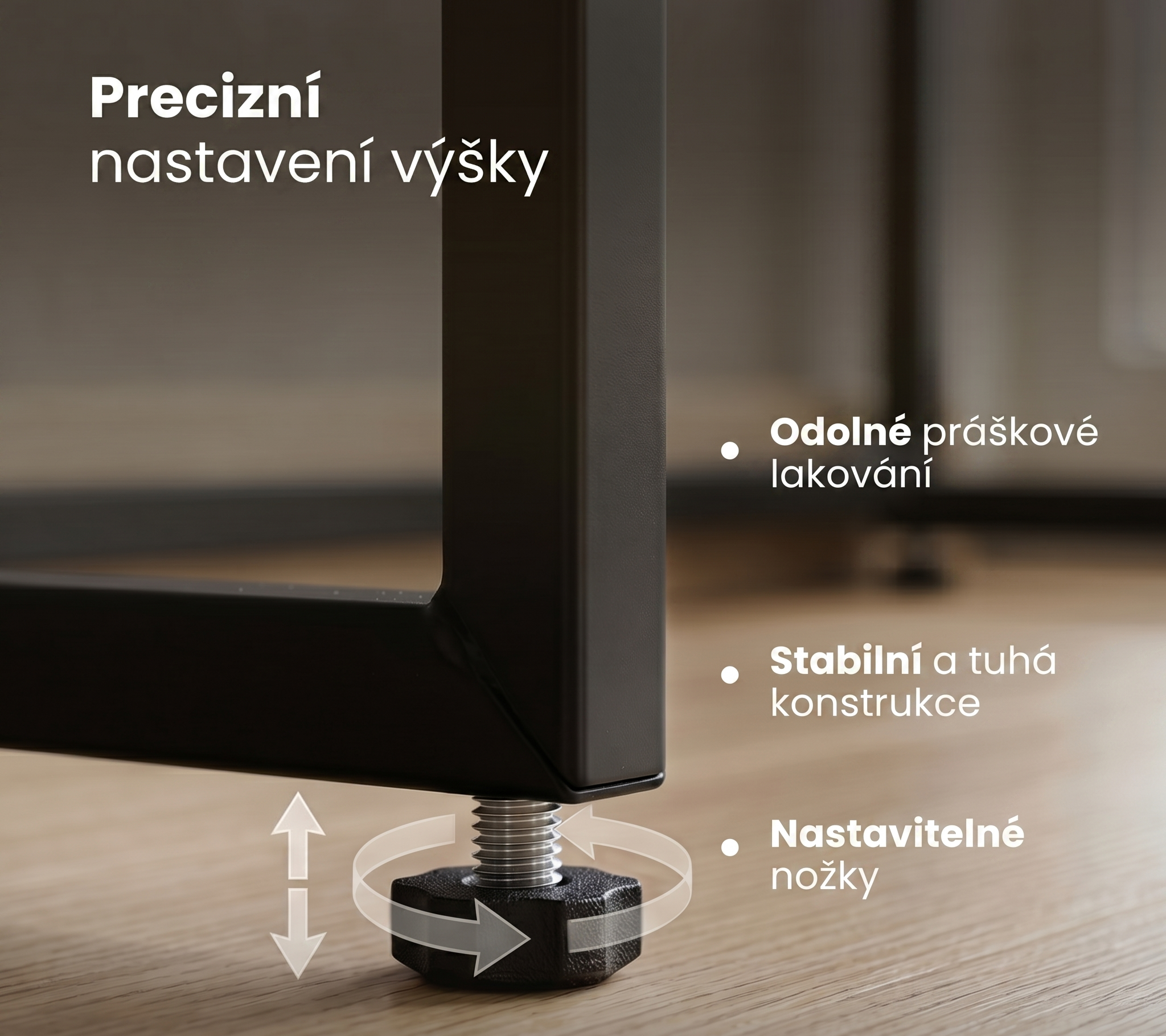 Ak furniture Konzolový stolek Elano 80 cm černý/Dub Sonoma - Obrázek 2