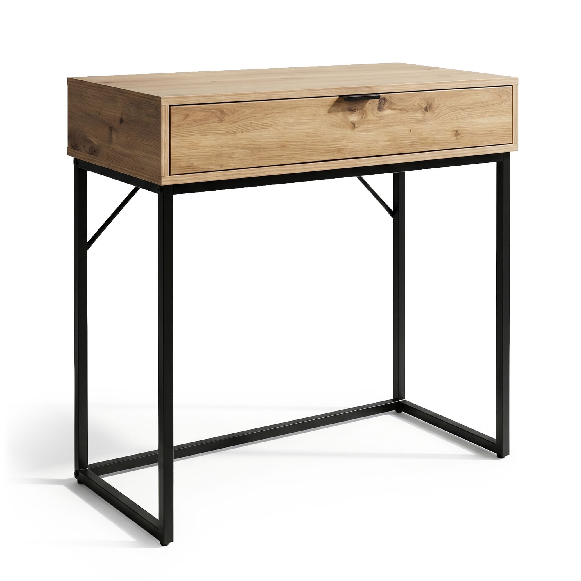 Ak furniture Konzolový stolek Modena 80 cm černý/dub Artisan