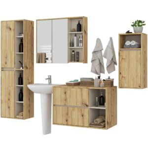 Ak furniture Koupelnová sestava VAMI dub artisan/kašmírová