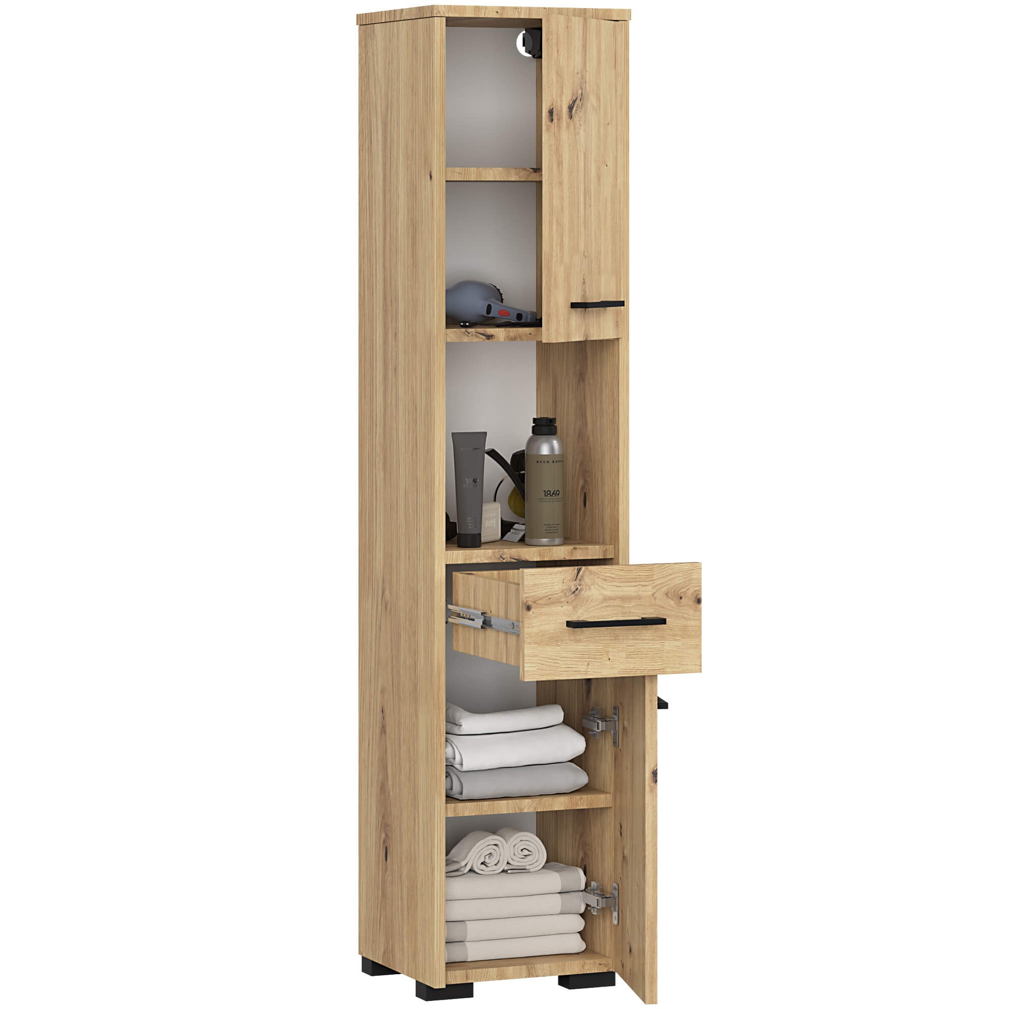 Ak furniture Koupelnová skříňka FIN II 30 cm dub artisan - Obrázek 2