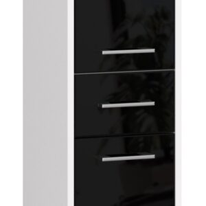 Ak furniture Koupelnová skříňka Fin bílá/černá lesk