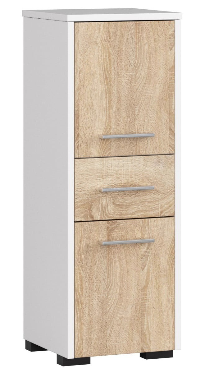 Ak furniture Koupelnová skříňka Fin bílá/sonoma